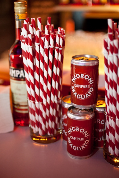 Campari debuted signature canned Negroni Sbagliatos for the Manhattan Cocktail Classic festivities at the 2013 Gala (photo credit: Virginia Rollison)