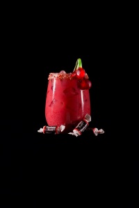 Cherry Tootsie Pop cocktail